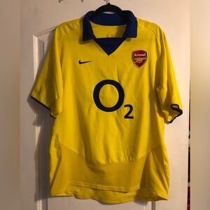 Vintage Arsenal Jersey Away Robert Pires Yellow
